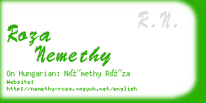 roza nemethy business card